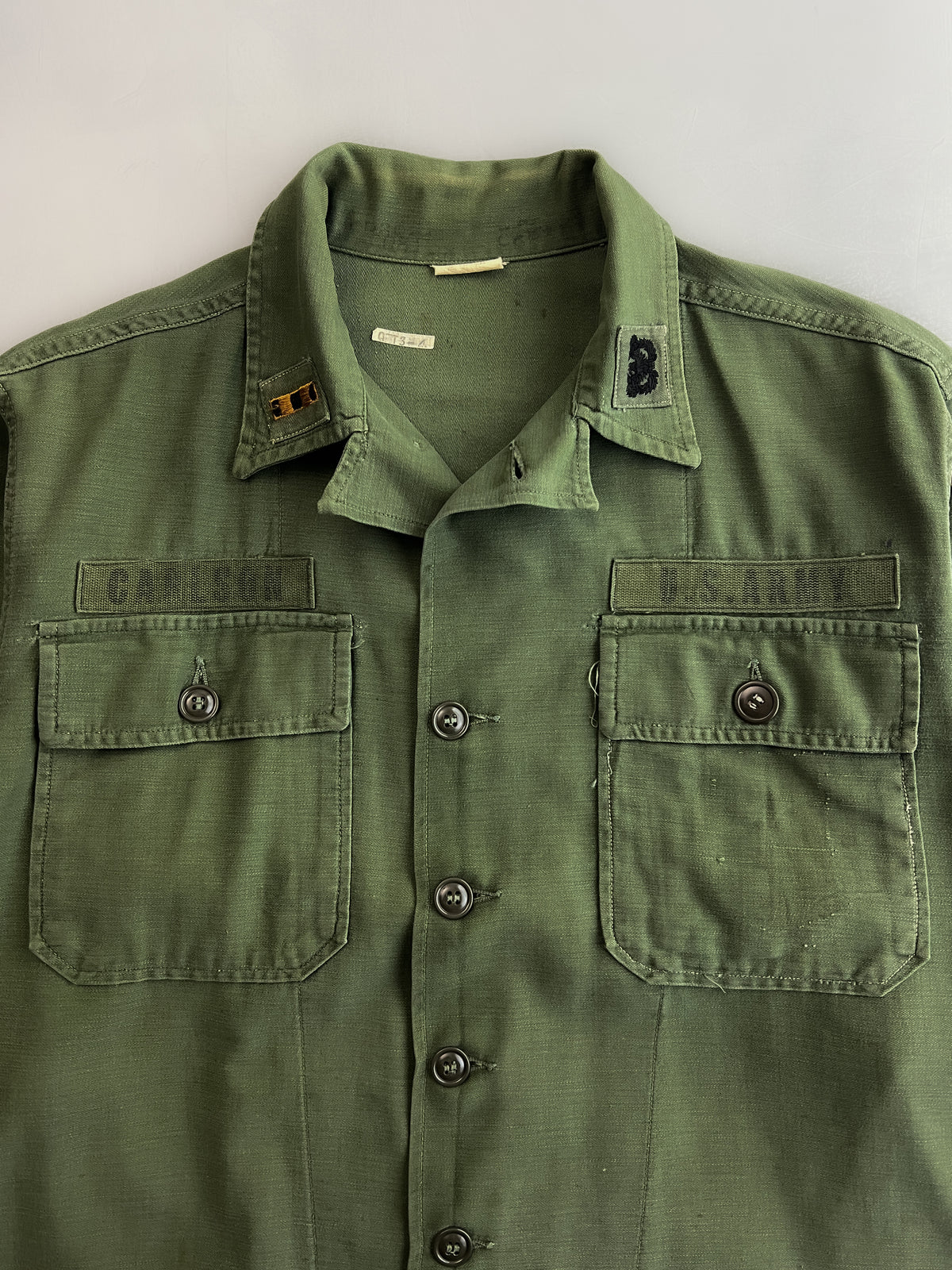 1960’s U.S. Army OG-107 Utility Shirt w 196th Infantry Brigade [M]