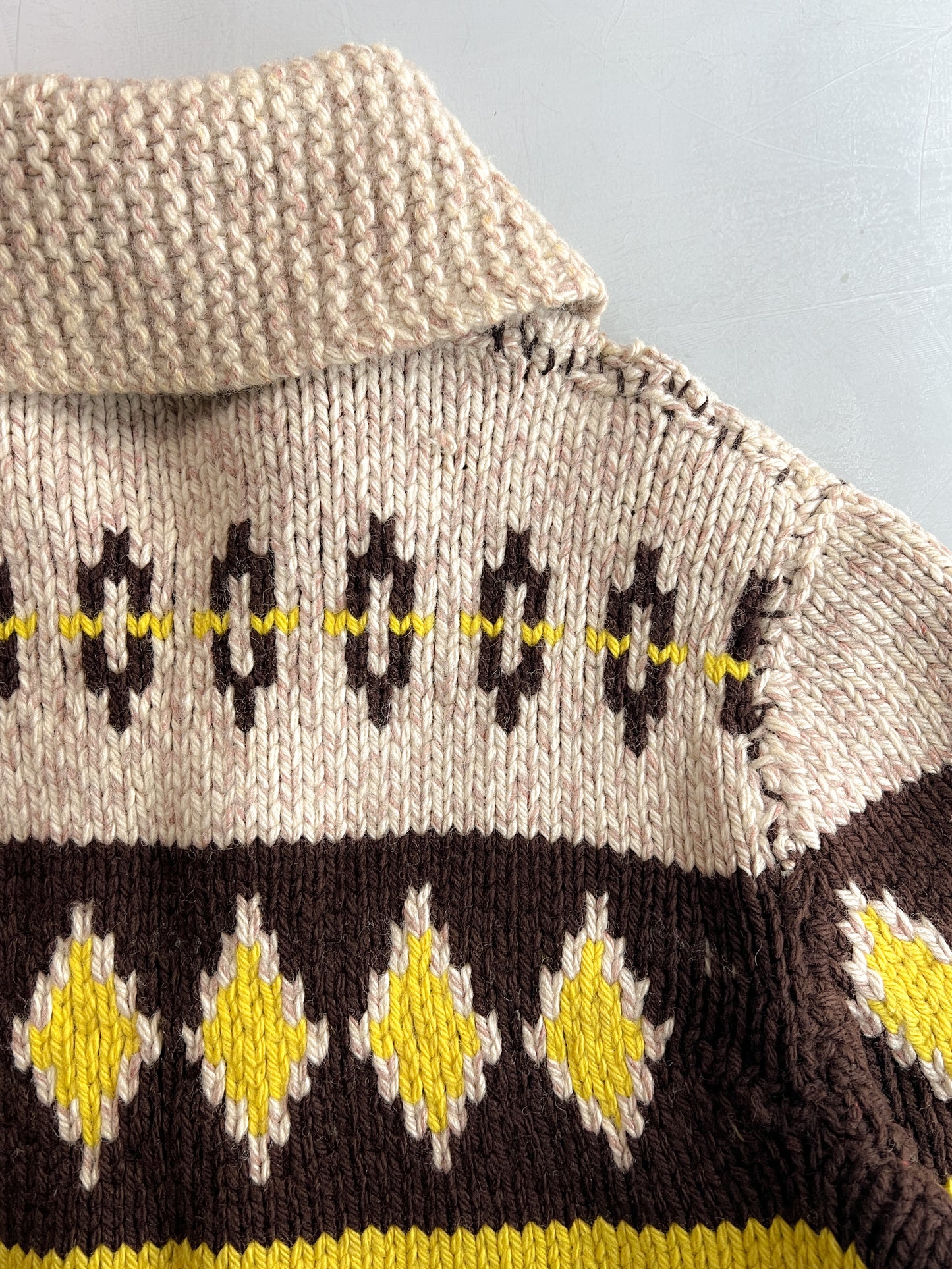 60's/70's Cowichan Knit Cardigan [L/XL]