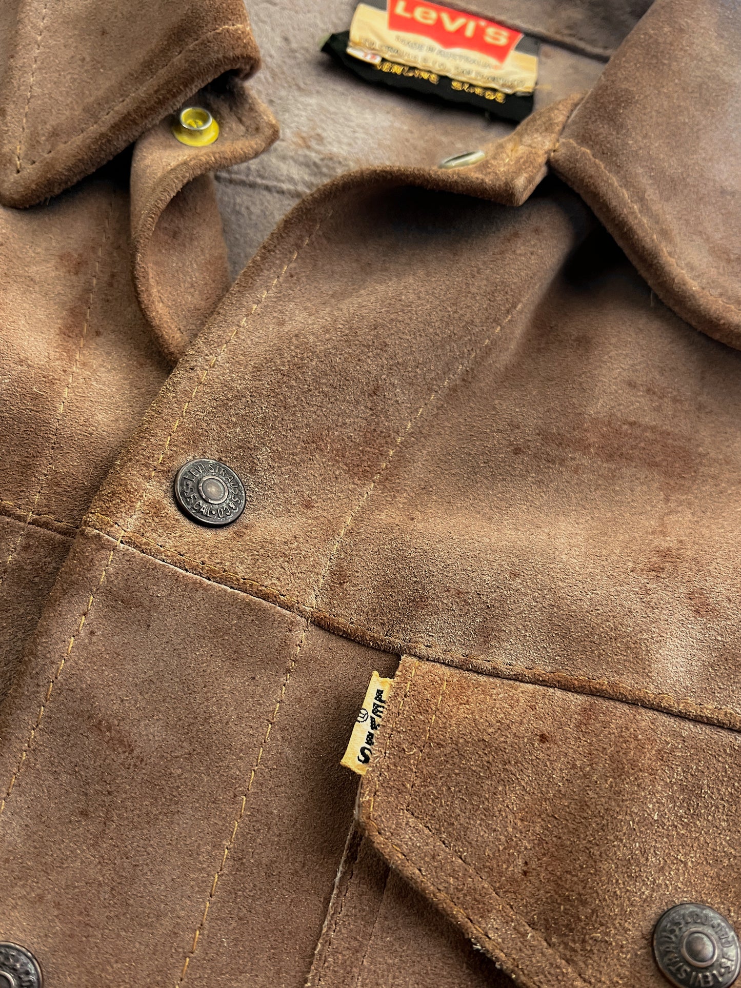 1960’s Levi’s Big E Type III Suede Trucker Jacket