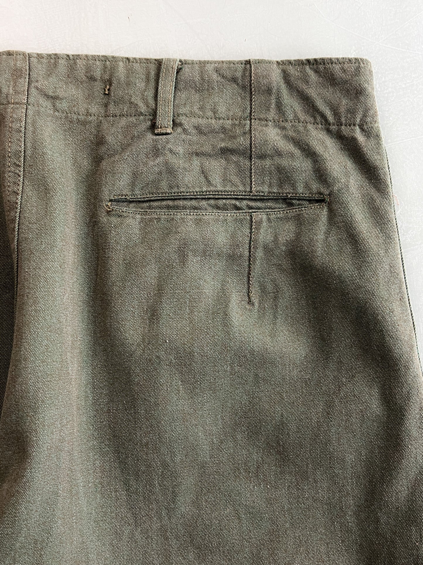 Pleated Salt & Pepper Work Pants [36"]