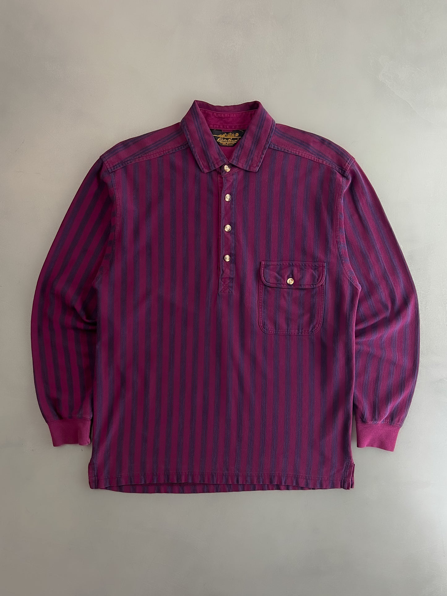 Eddie Bauer Striped Pop Over Shirt [L]