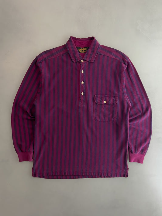 Eddie Bauer Striped Pop Over Shirt [L]