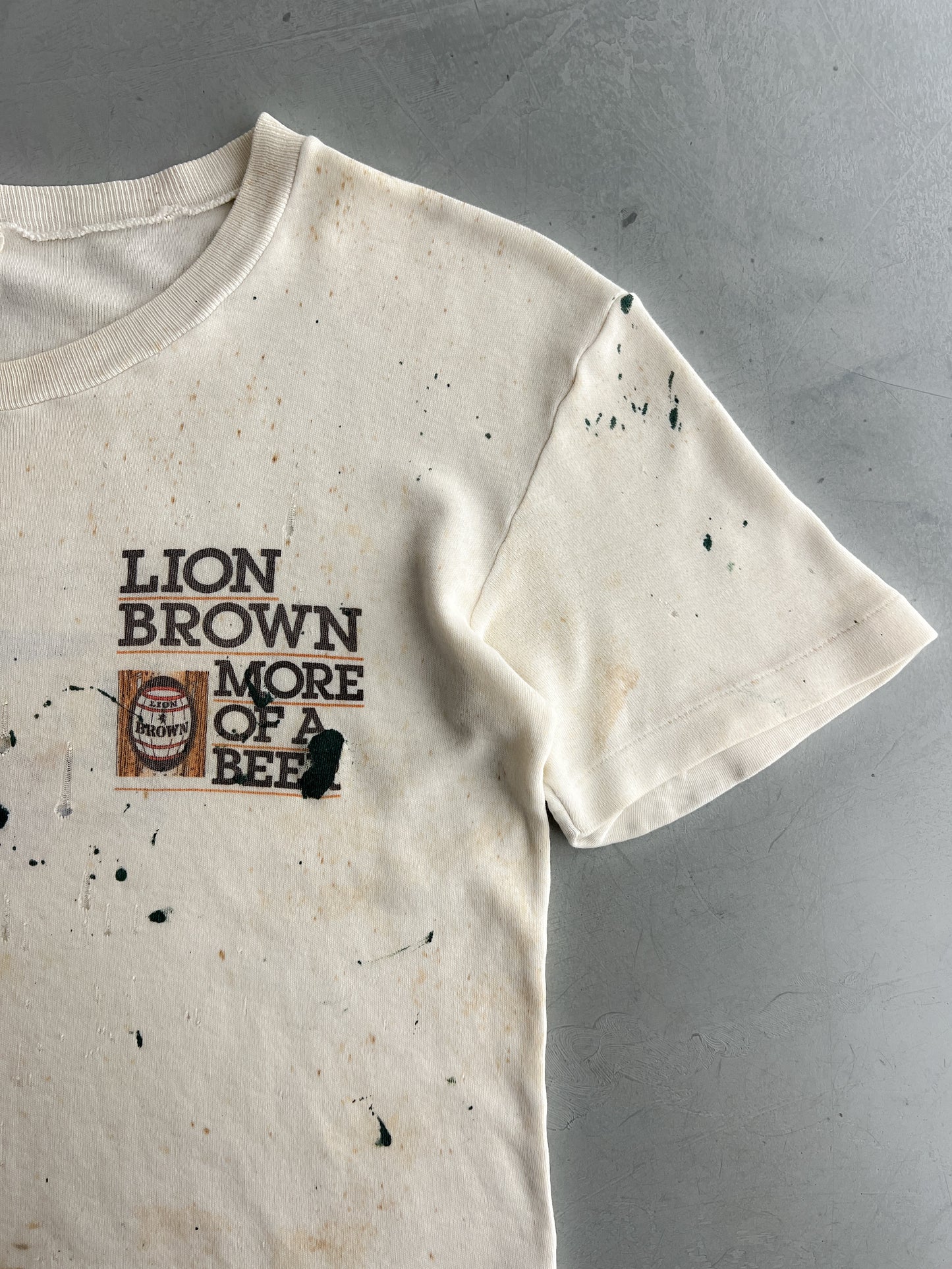 Thrashed Lion Brown Beer Tee [M]
