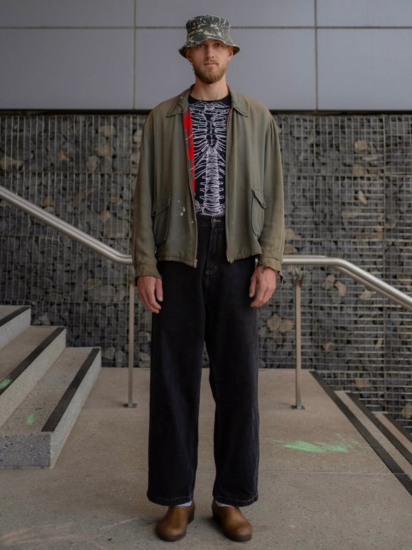 Thrashed 60's Reversible Gab Jacket [XL]