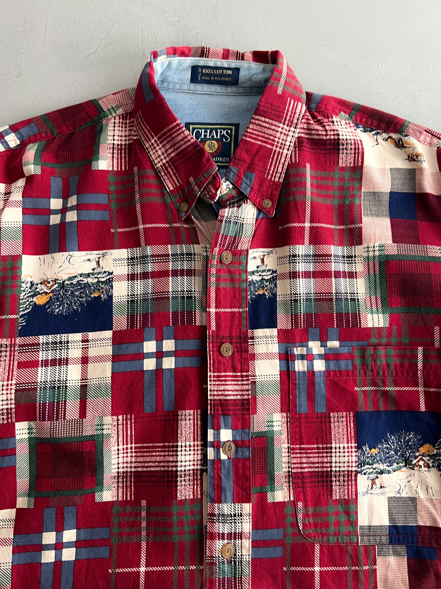 Ralph Lauren Chaps Patchwork Plaid Shirt [M/L]