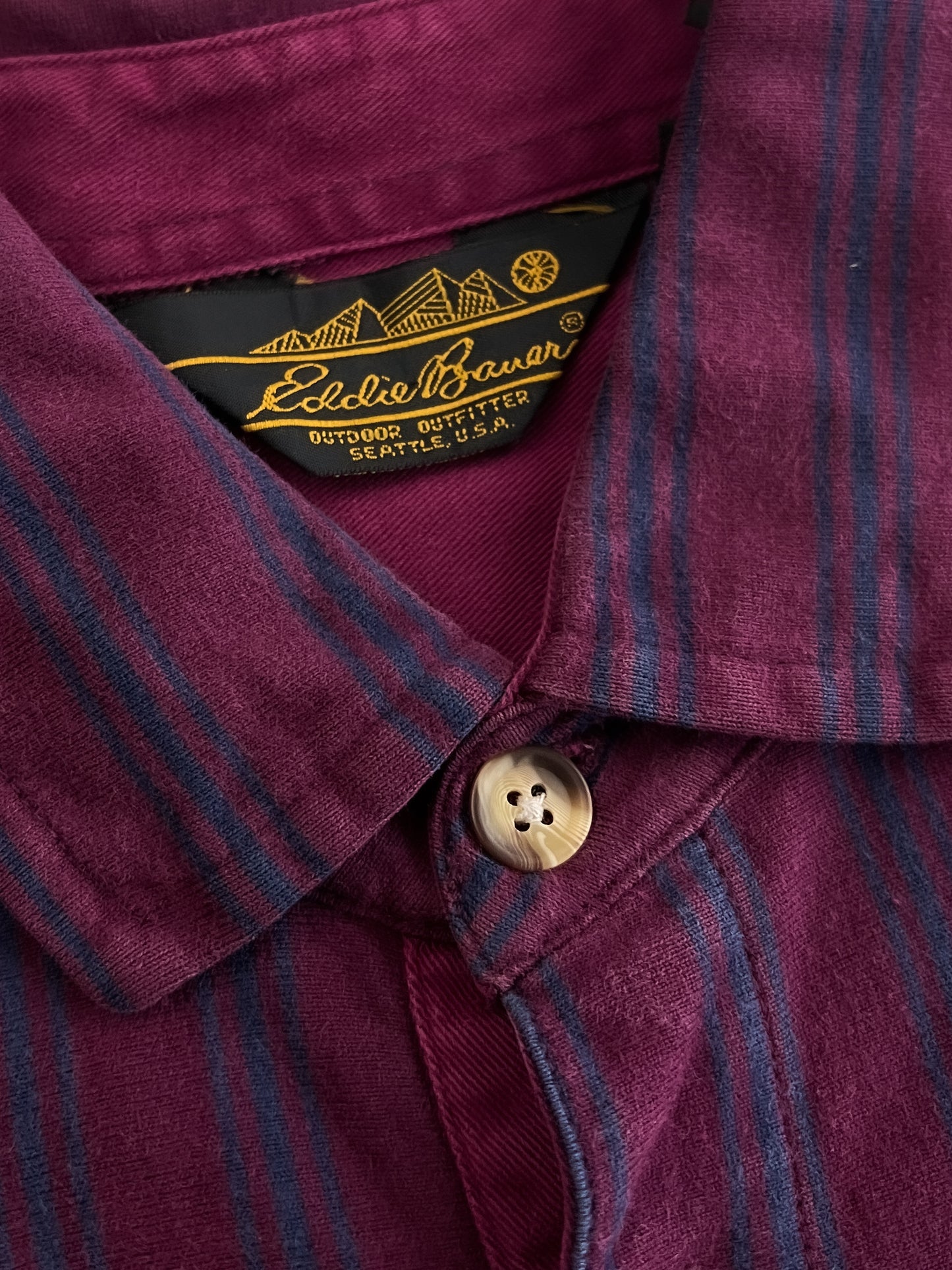 Eddie Bauer Striped Pop Over Shirt [L]