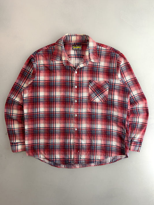1970's Sears Cotton Flannel [XL]