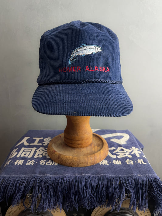 Corduroy Homer Alaska Salmon Cap
