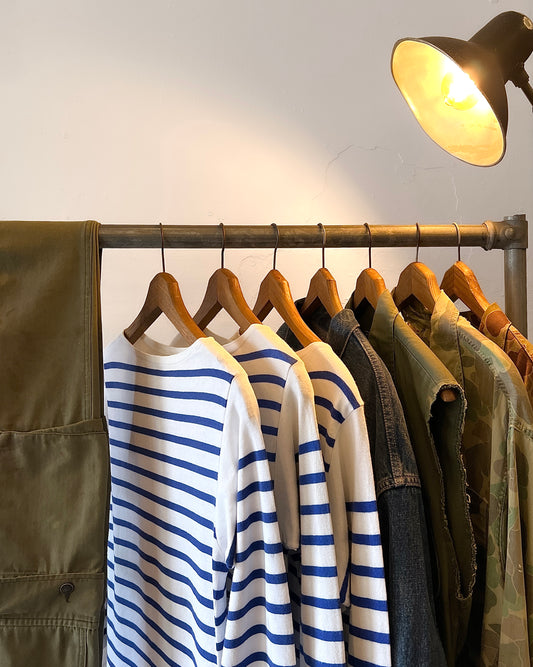 1980's French Marine Nationale Breton Striped Shirt [L]