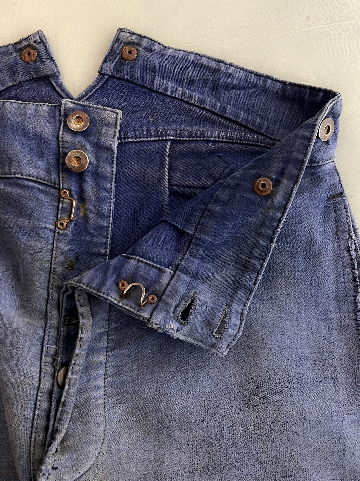 1940's Le Salvetal French Moleskin Buckle Back Work Pants [31"]