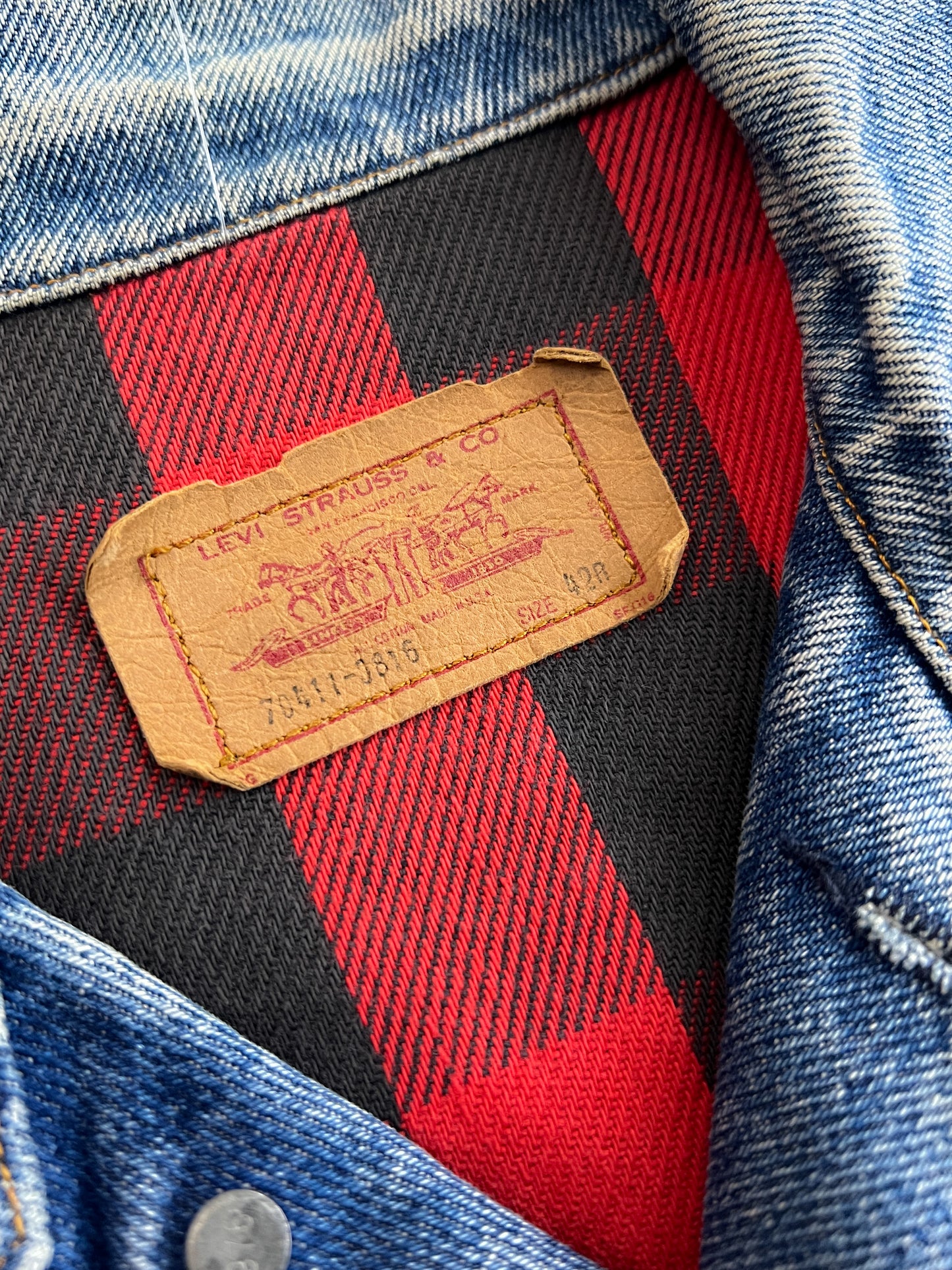 Made in USA Levi's Lined Denim Vest [L]