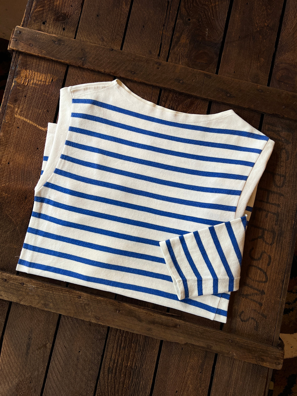 1970's French Marine Nationale Breton Striped Shirt [L]