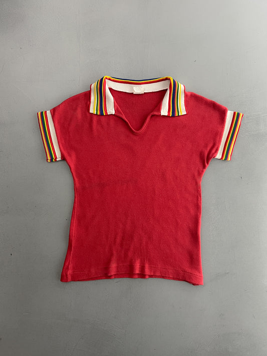 70's Rainbow Polo [XS]