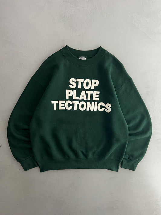 1990's Stop Plate Tectonics Sweatshirt [L]