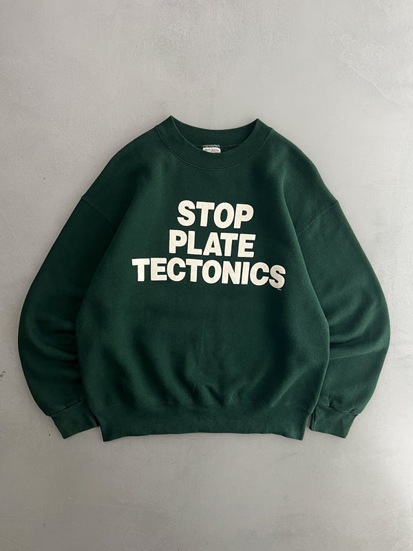 1990's Stop Plate Tectonics Sweatshirt [L]