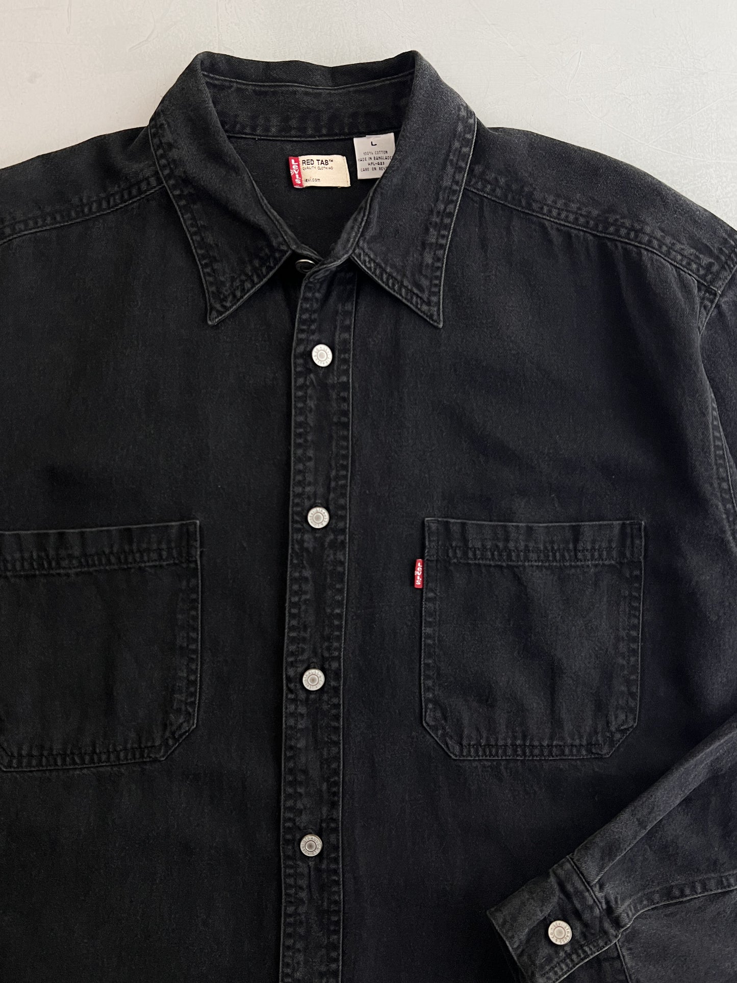 Levi's Black Denim Work Shirt [L]