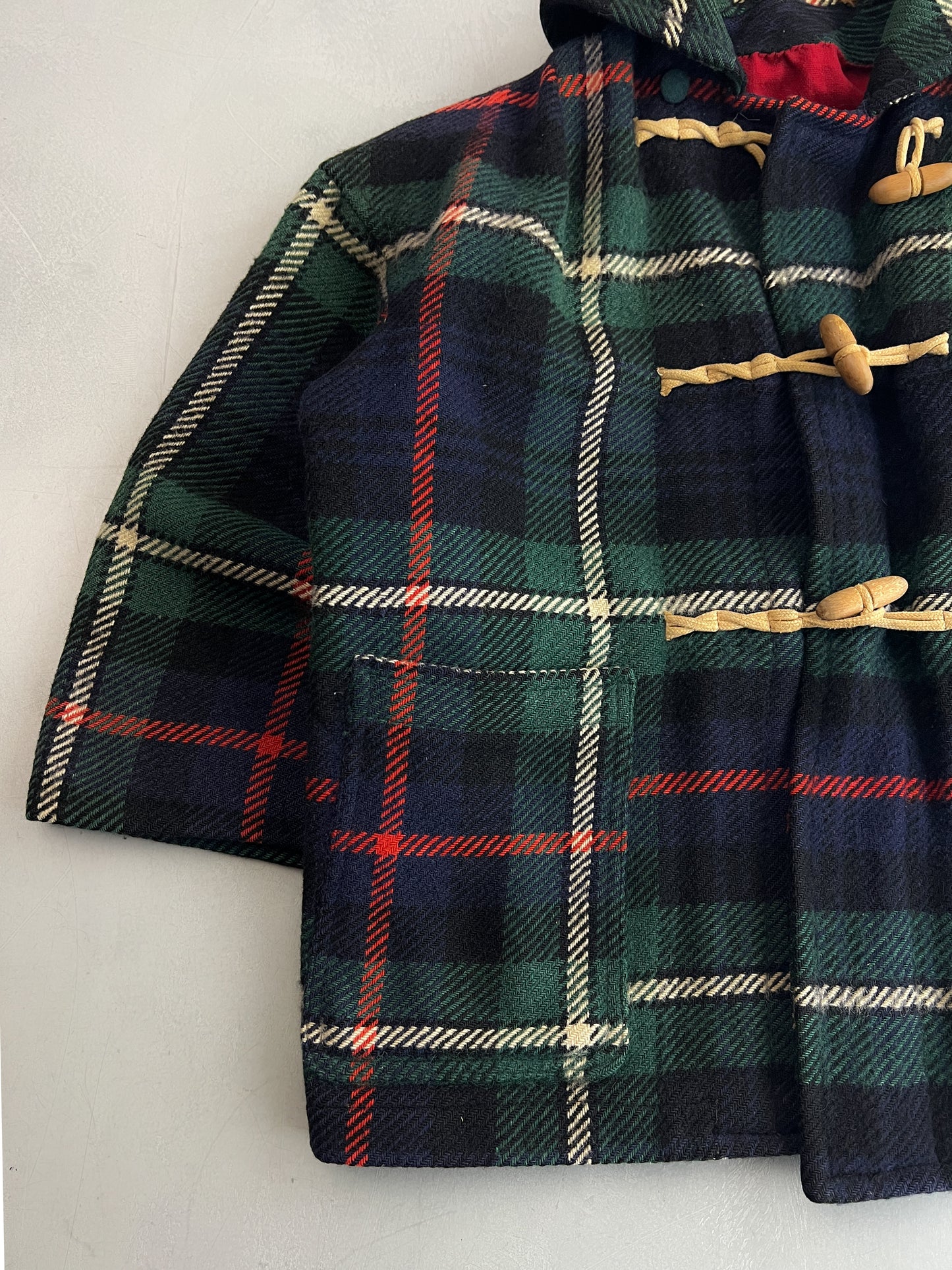 Wool Plaid Toggle Jacket [M]