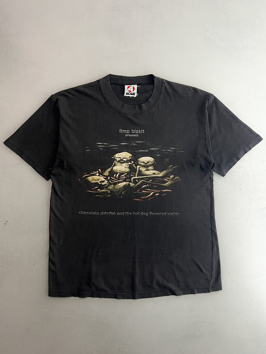 '01 Thrashed Limp Bizkit Chocolate Starfish In Hotdog Flavoured Water Tour Tee [XL]