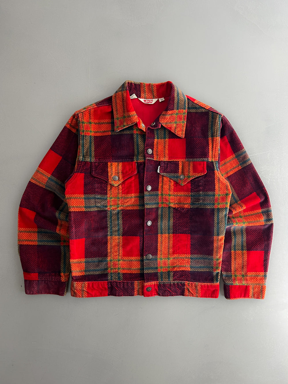 1970's Levi's Corduroy Plaid Jacket [S]