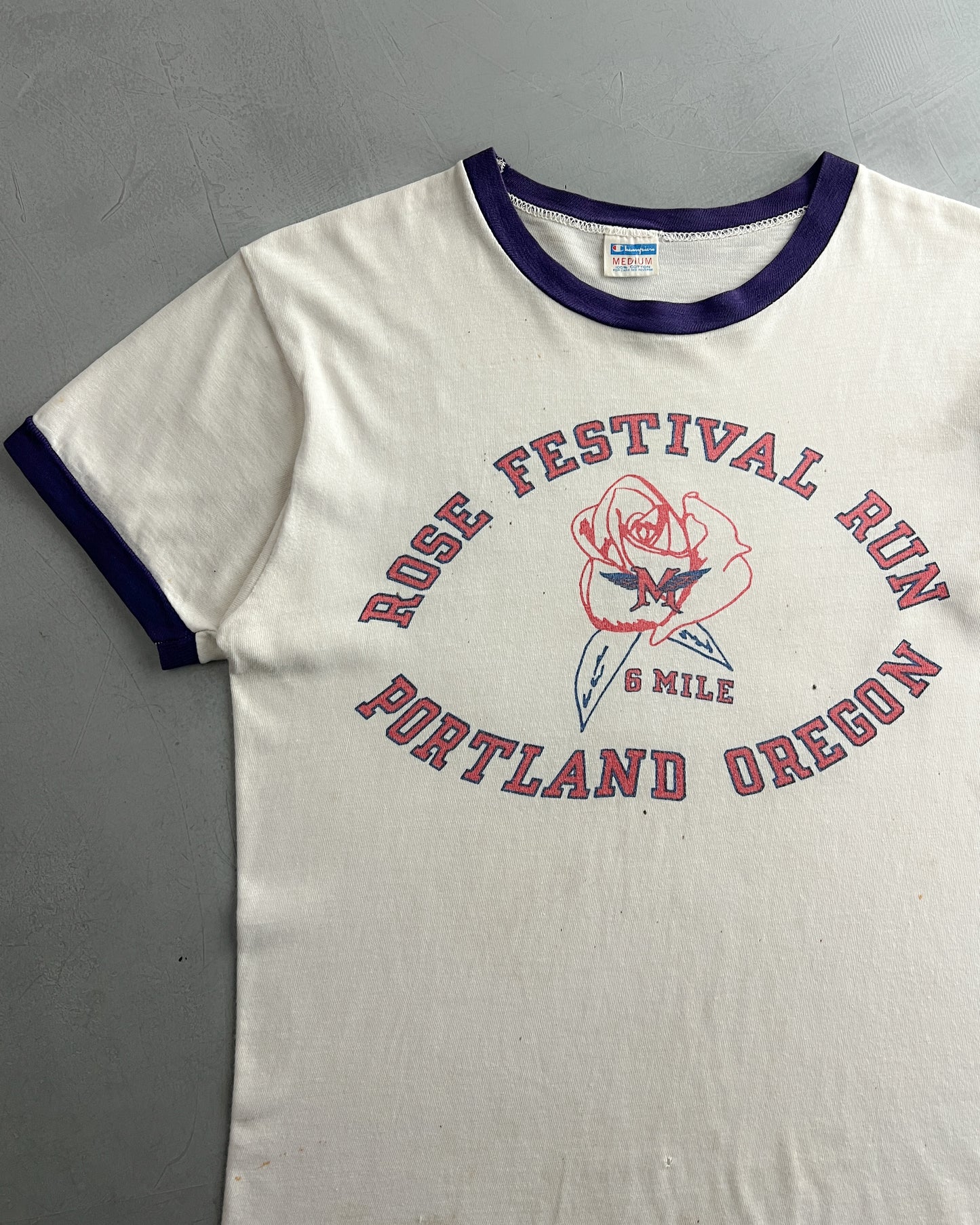 70's Champion Blue Bar Rose Festival Run Ringer [M]