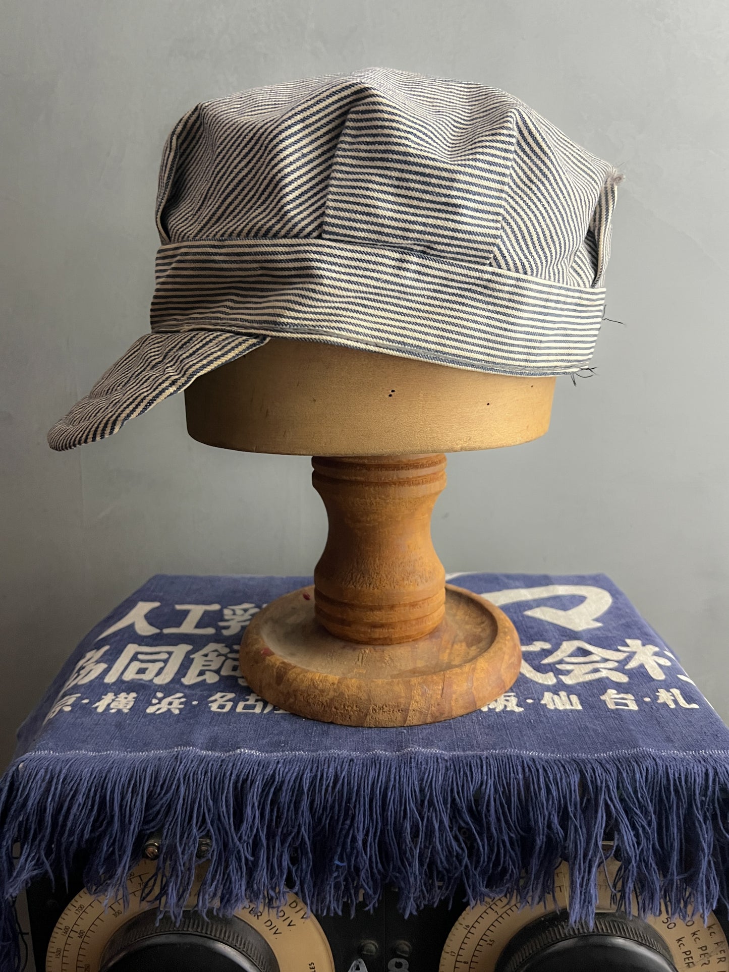 Hickory Stripe Engineers Cap