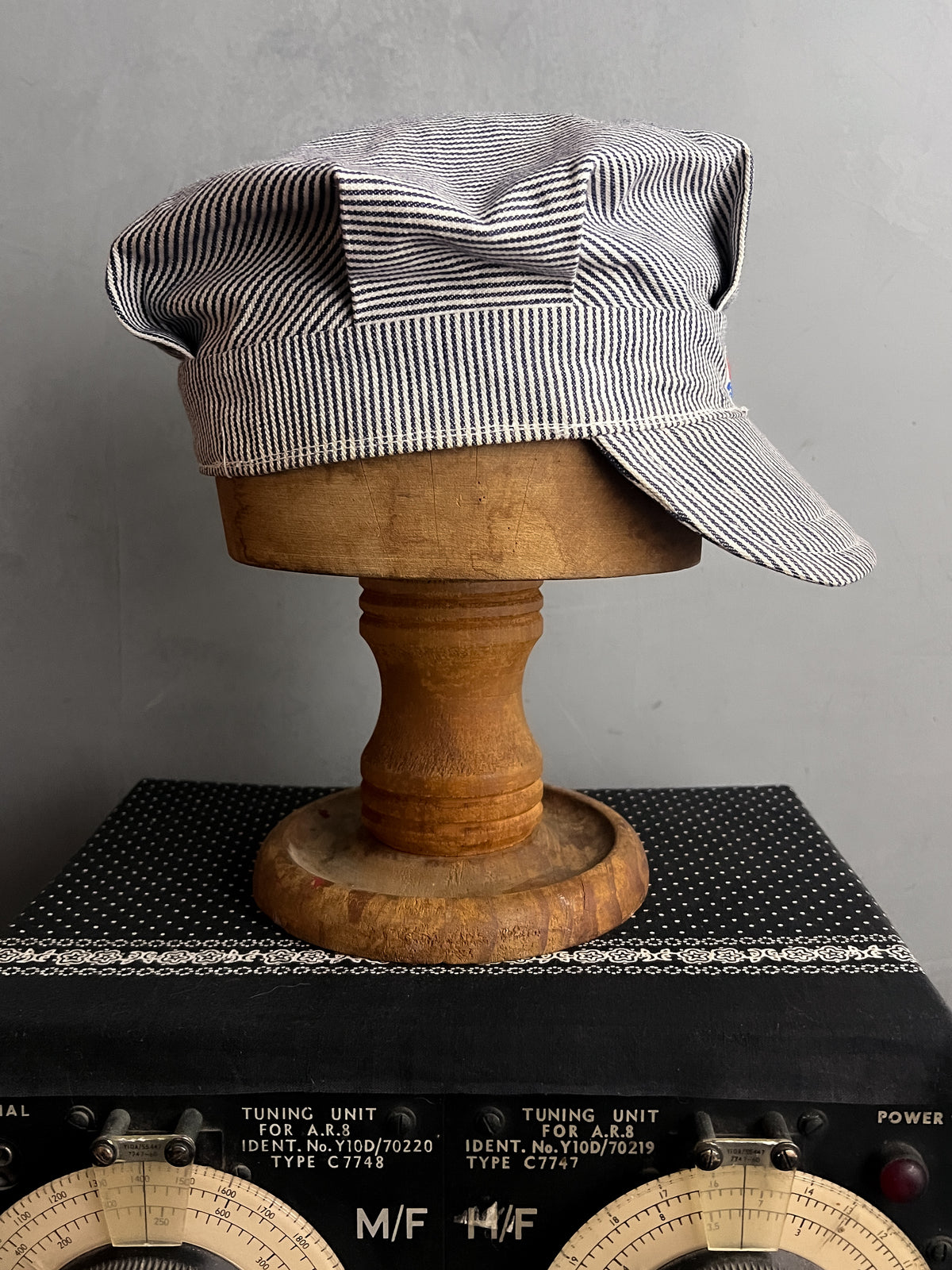 Union Made Big B Hickory Stripe Engineer Cap