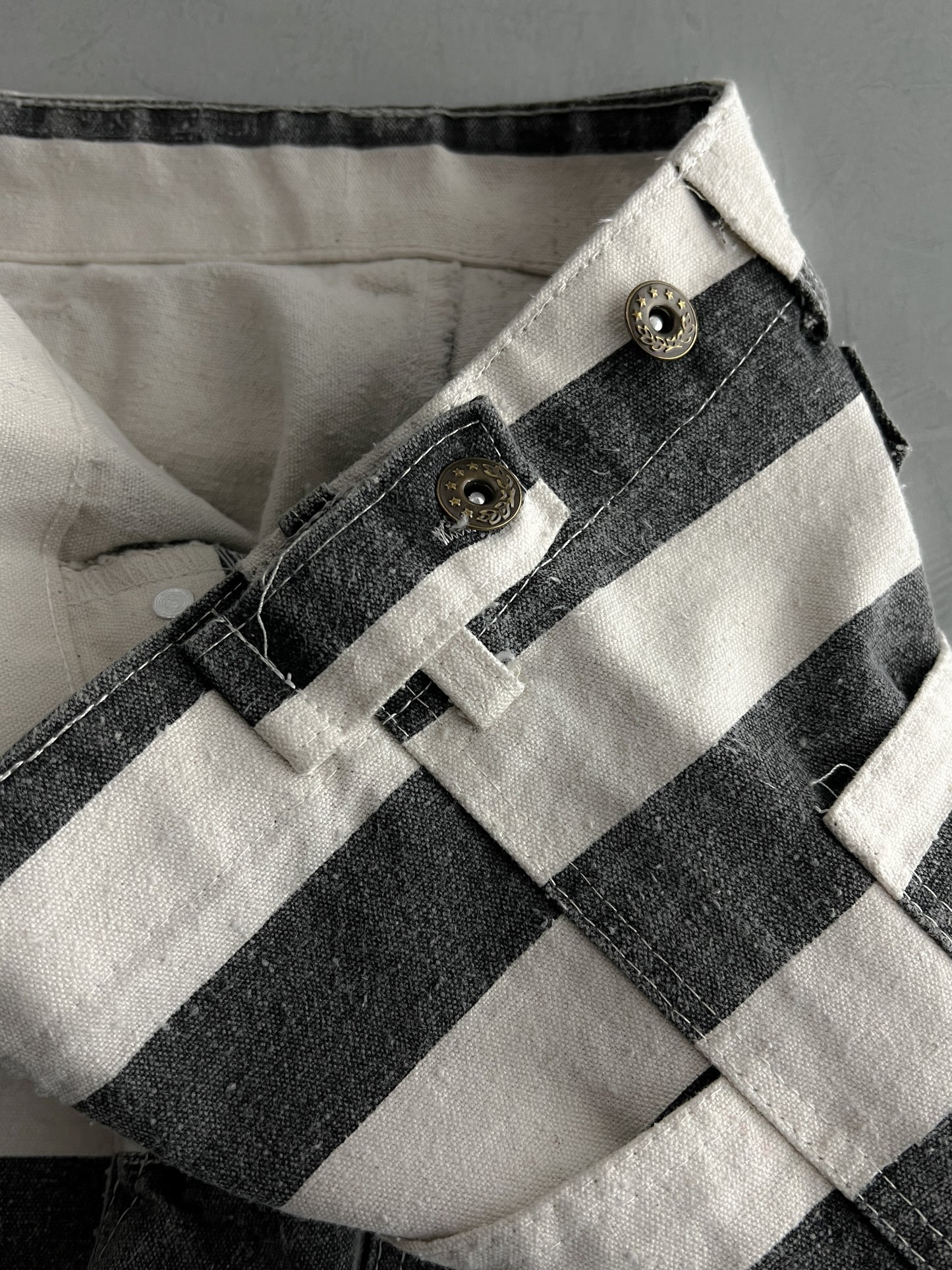 Buckle Back Canvas Prison Pants