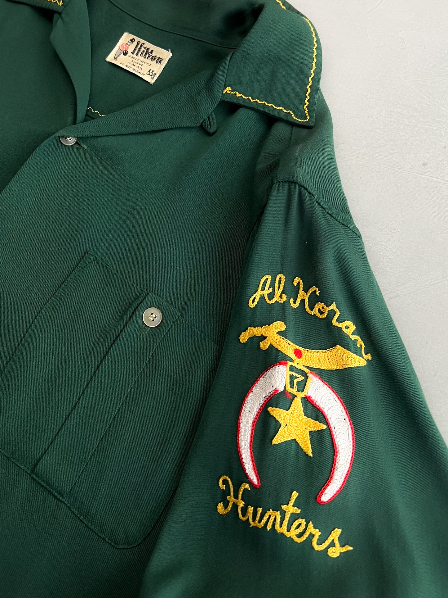 50's/60's Hilton Loop Collar Rayon Shirt [M]