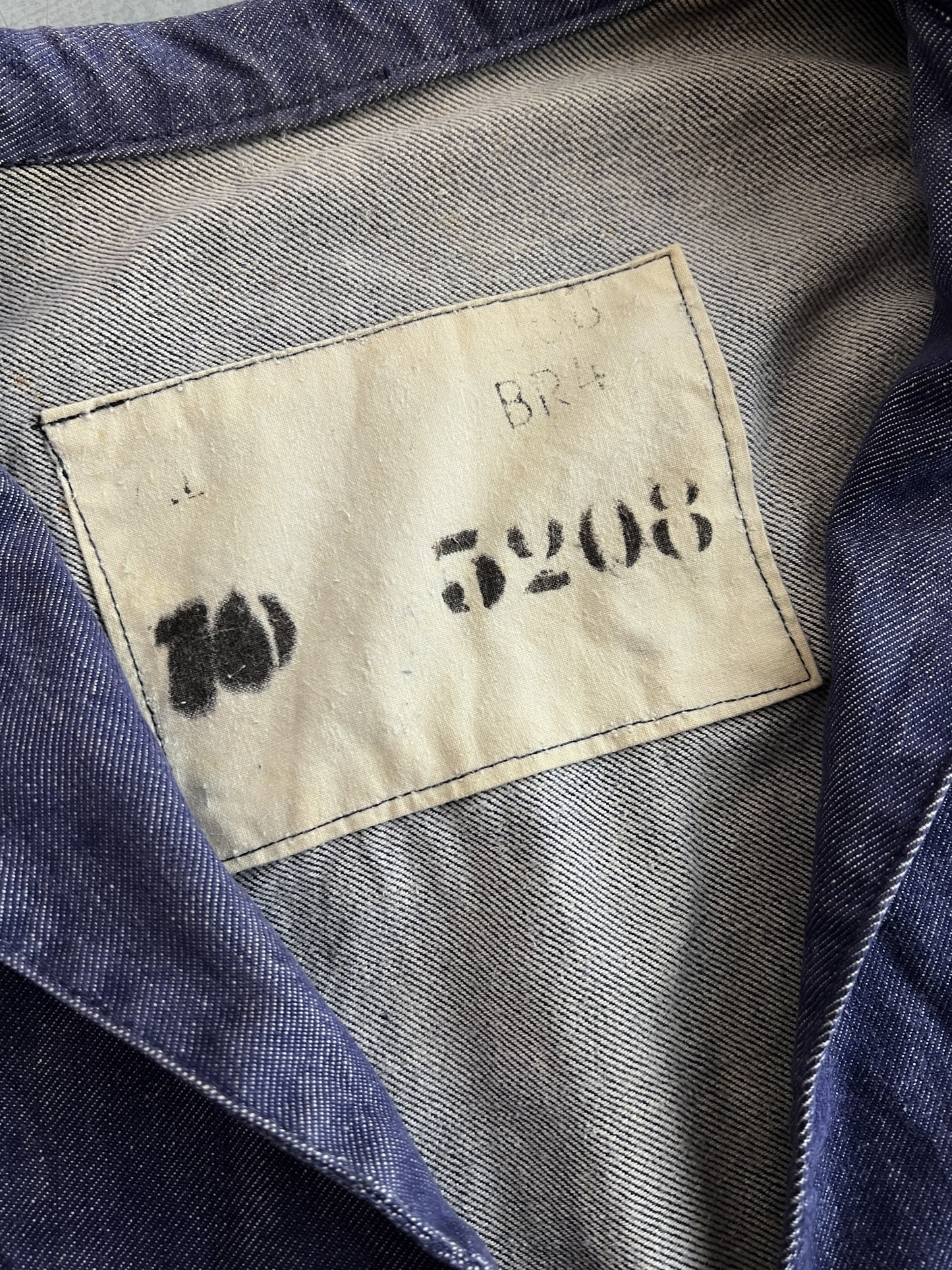 50's/60's French Naval Denim Sailors Smock [M]