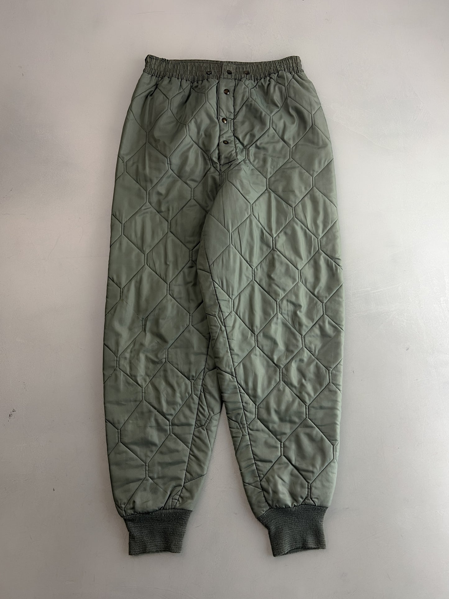 70's/80's Quilted Liner Pants [28"]