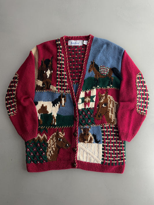 Belle Pointe Hand Knitted Horse Cardigan [L]