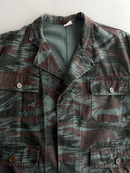 1970's "Tiger Stripe" Camo French Hunting Jacket [L]
