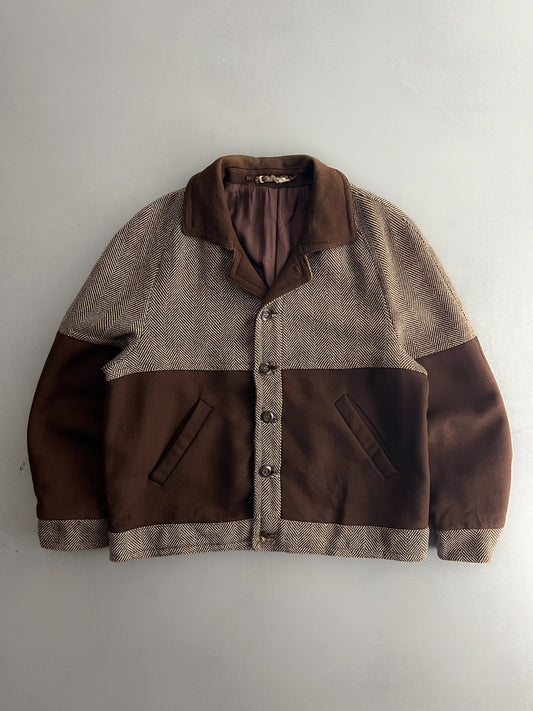 2 Tone Herringbone Wool Jacket [L/XL]