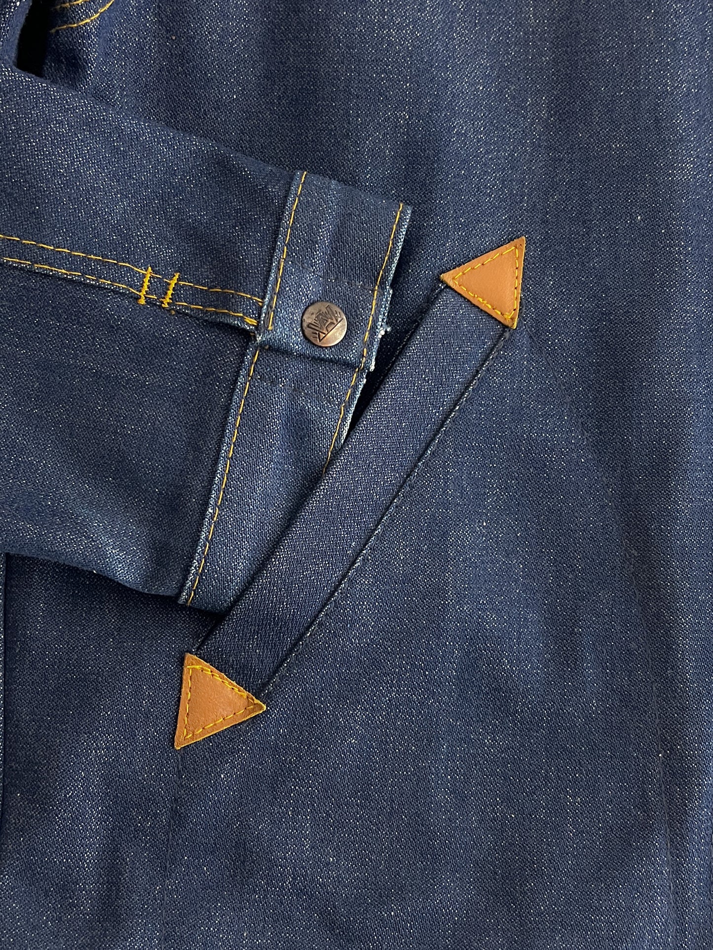 1970's Western Arrow Pocket Denim Jacket [L]