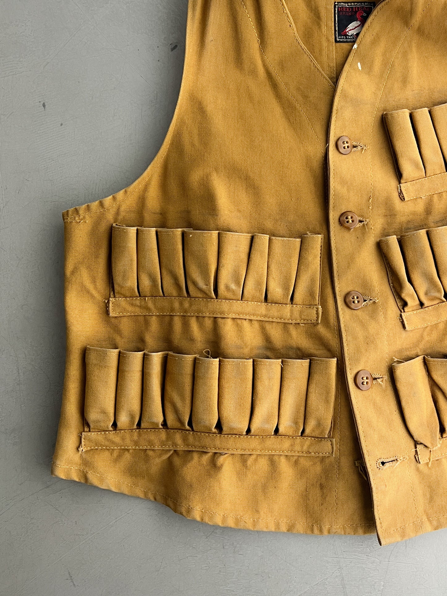 1950's Cartridge Loop Red Head Hunting Vest [S/M]