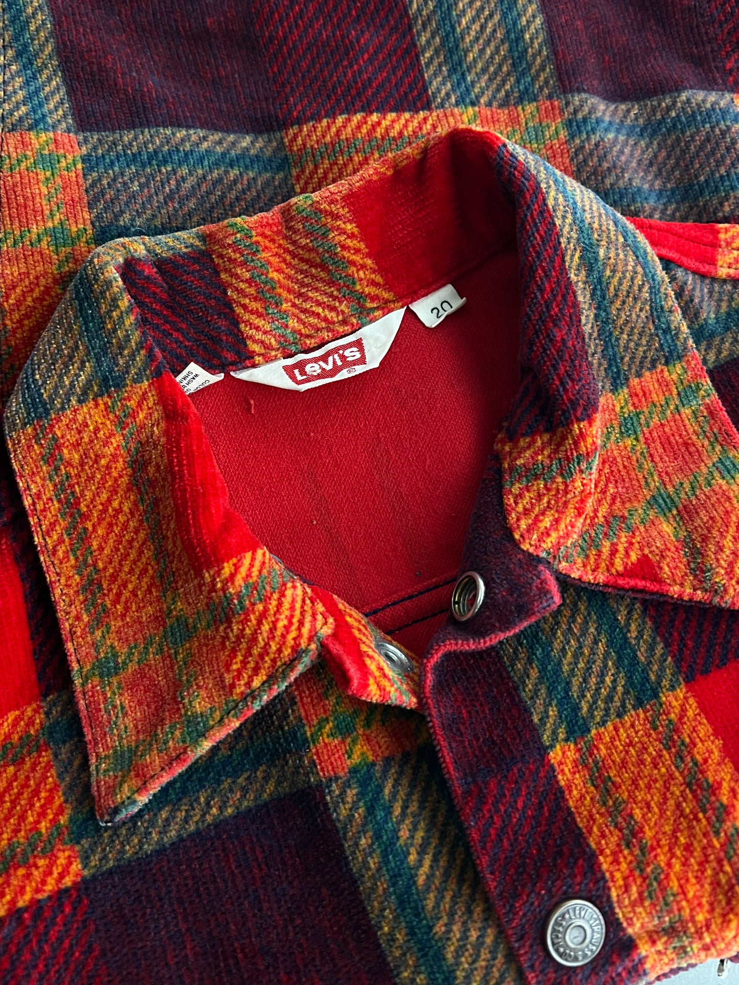 1970's Levi's Corduroy Plaid Jacket [S]