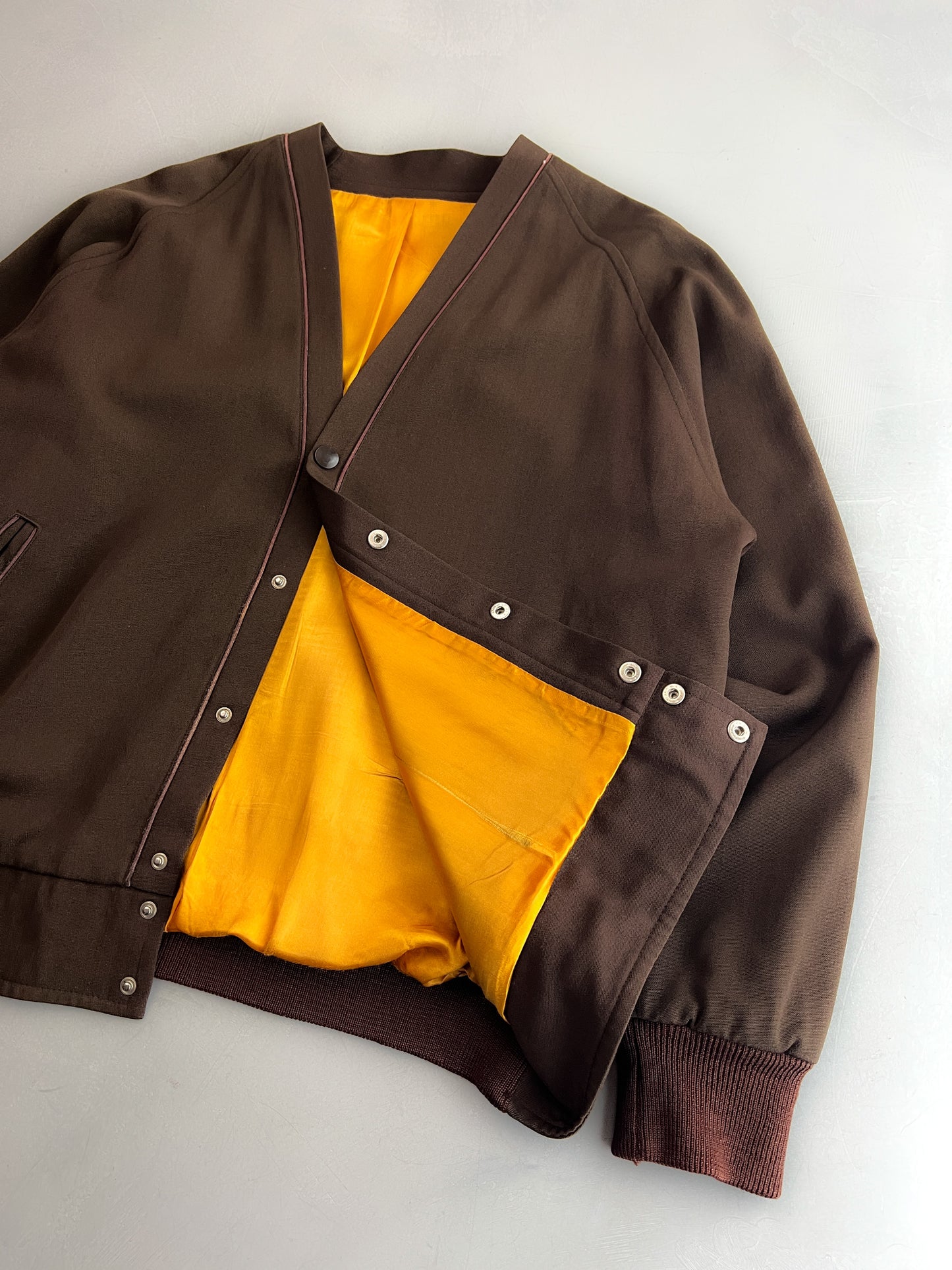 50's/60's Gaberdine Cardigan Jacket [L]