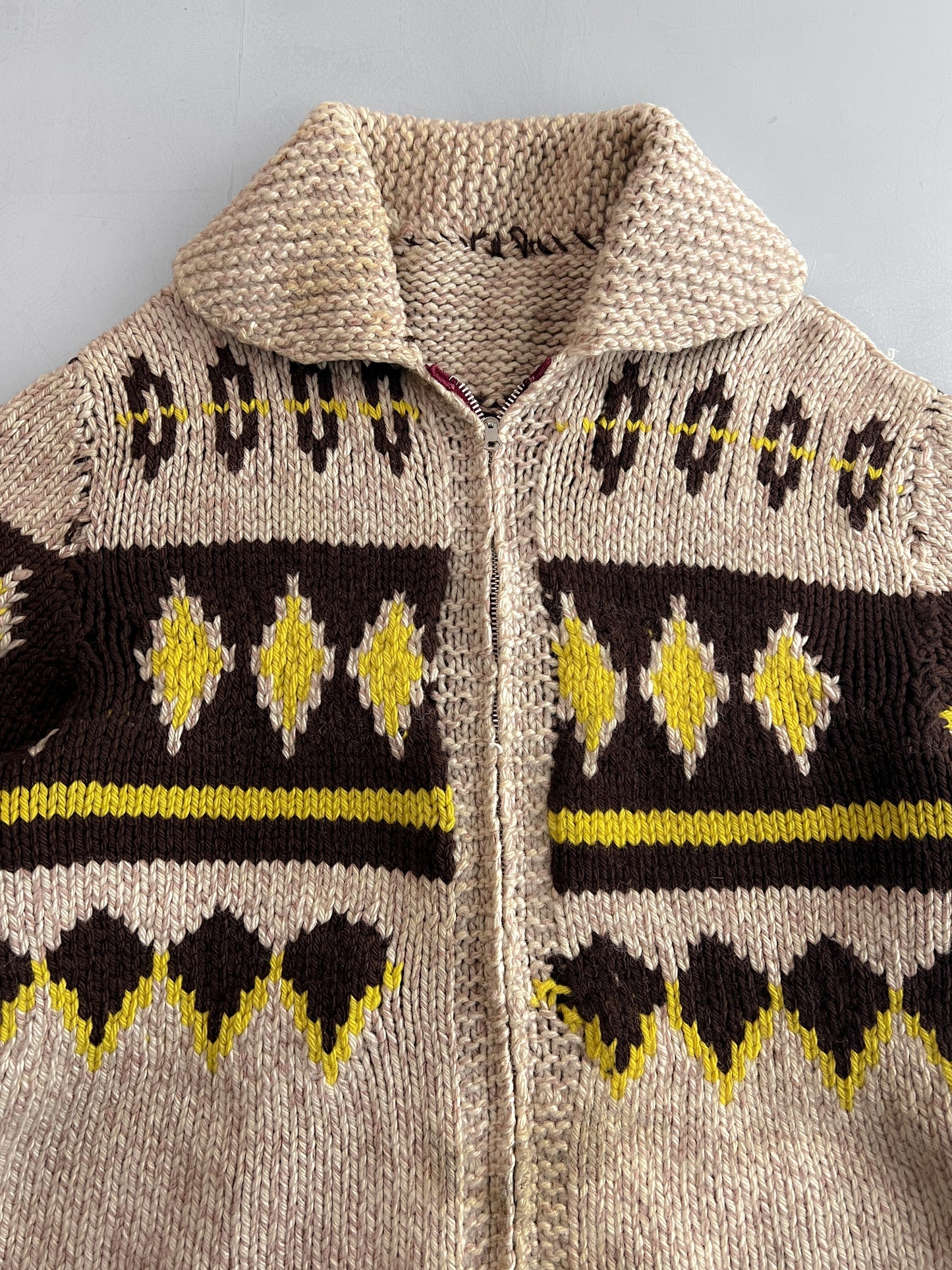 60's/70's Cowichan Knit Cardigan [L/XL]