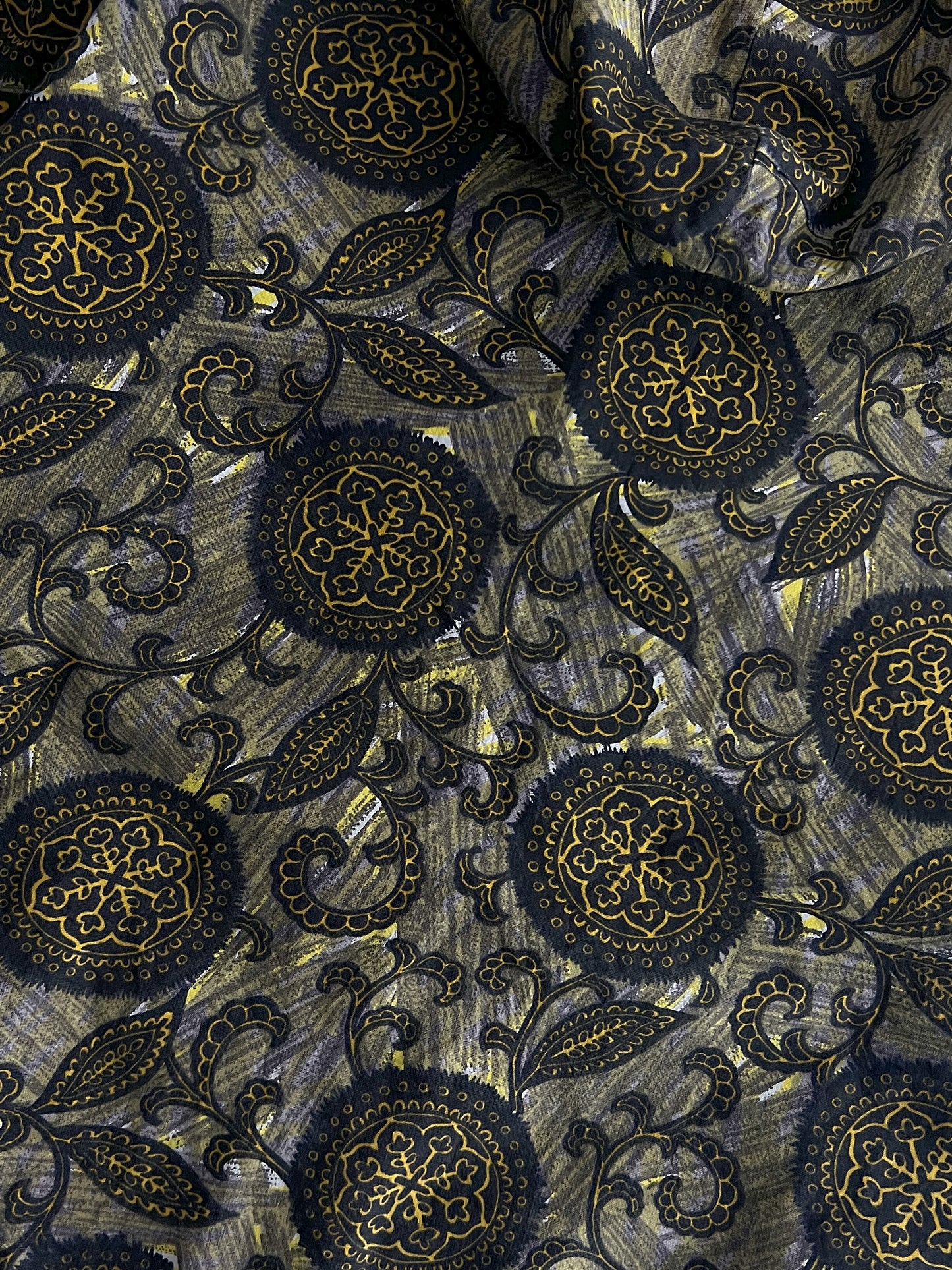 1970's Hooded Paisley Zip Jacket [S]