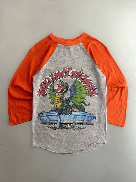 '81 The Rolling Stones U.S Tour Raglan Tee [S/M]