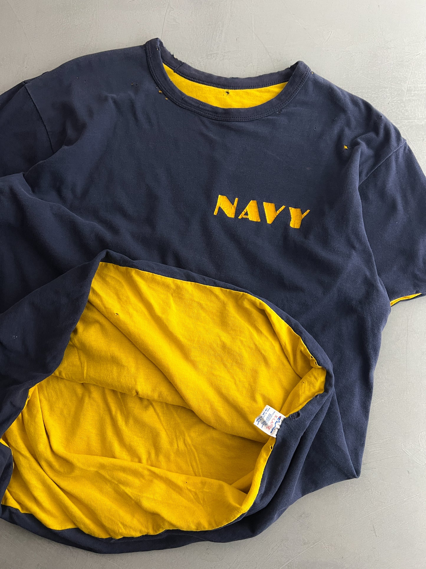 1980s US Navy 2-Ply Champion Tee [L]