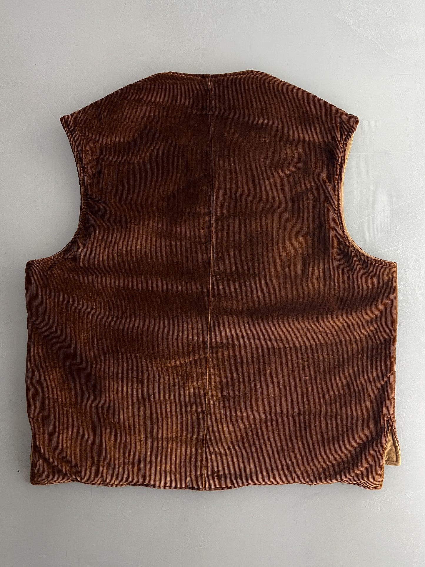 1960's French Corduroy Lined Work Vest [XL]