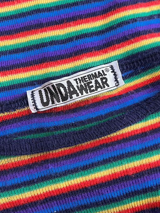 1990's Unda Wear Striped Thermal [XS]