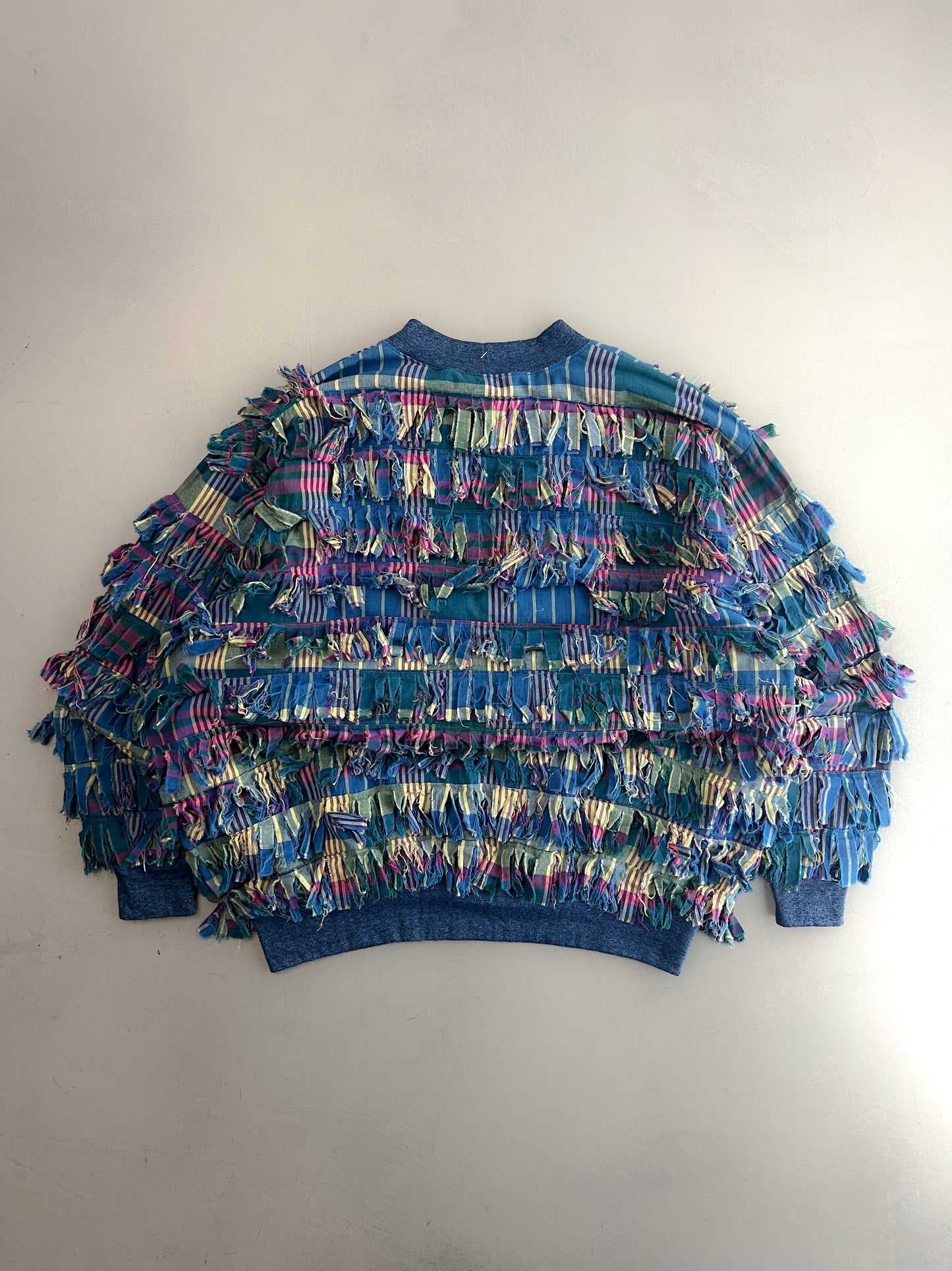 1980's Plaid Scrap Sweatshirt [XL]