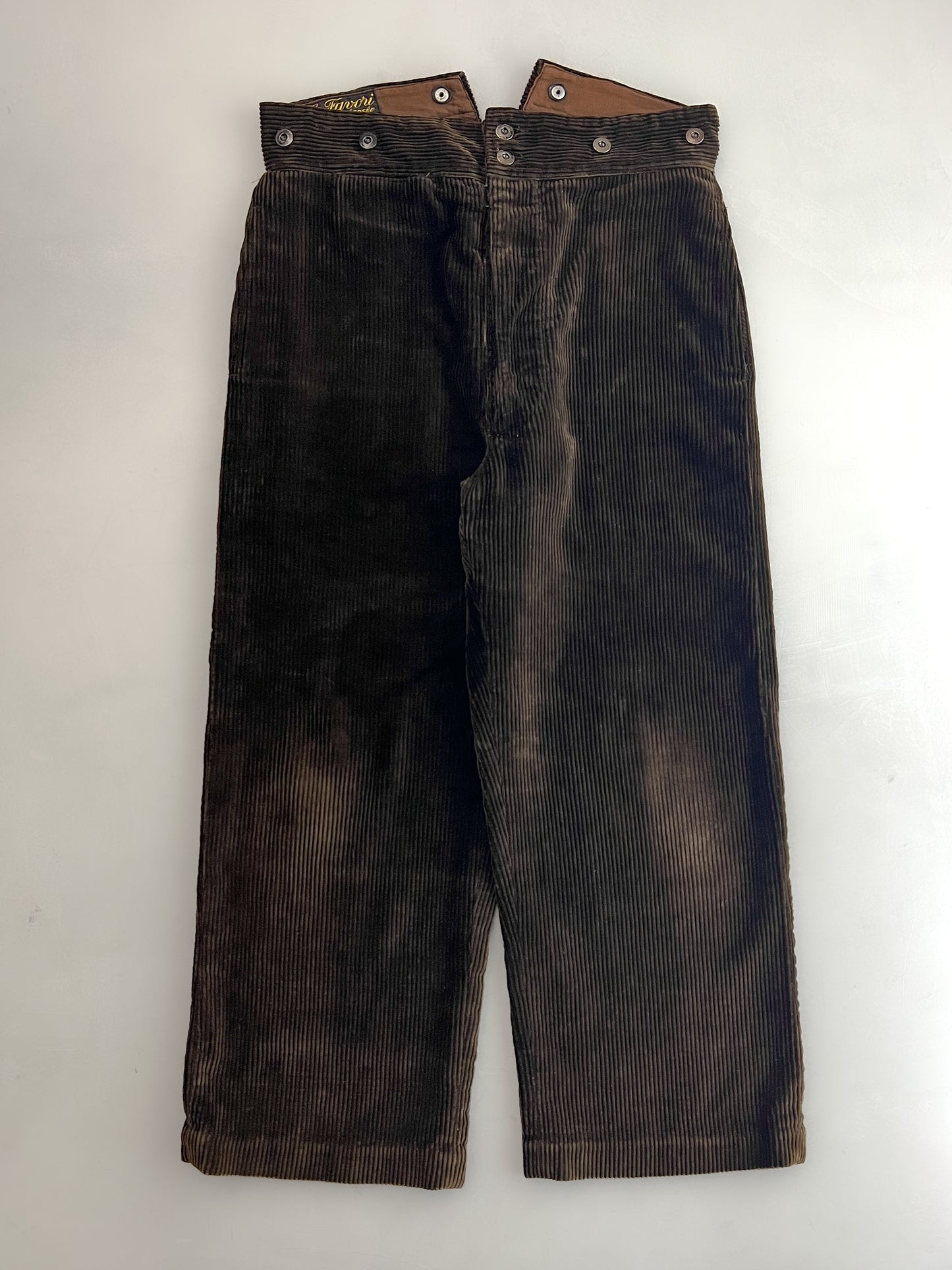 1940's Le Favori French Buckel Back Cord Work Pants [33"]