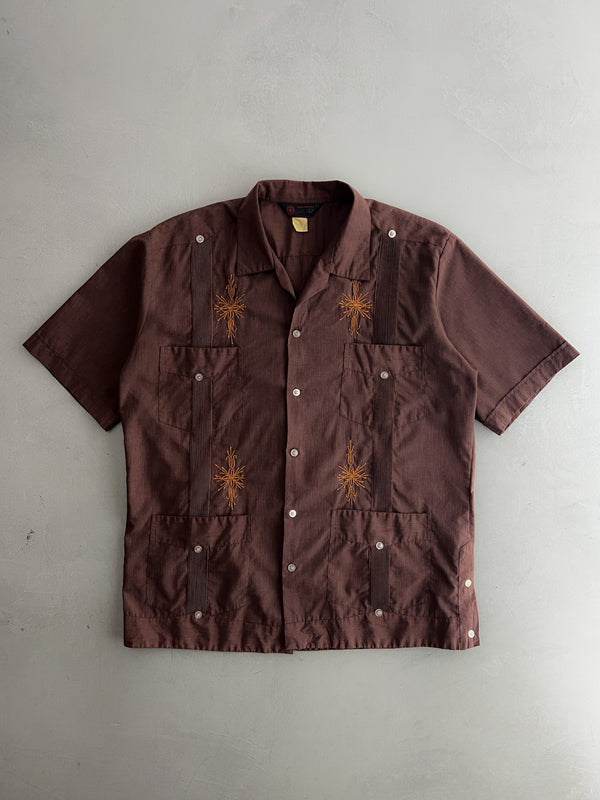 Embroidered Guayabera Shirt [L]