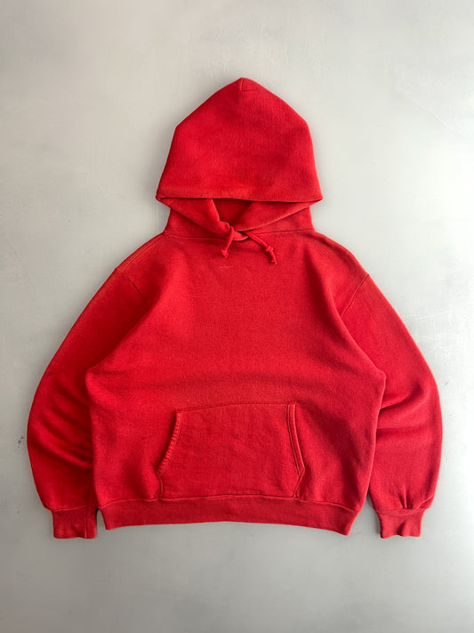 60's/70's Faded Grants Red Hooded Sweatshirt [M]