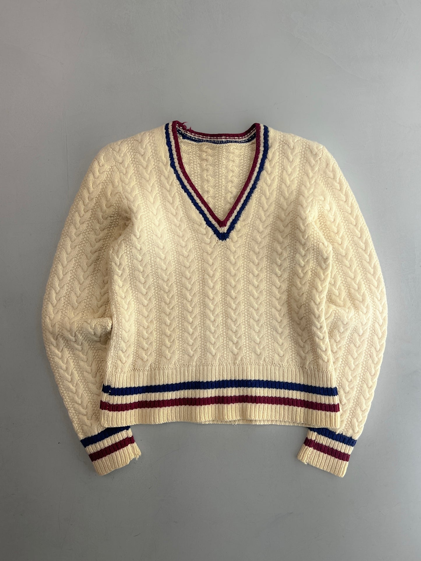 1960's Cable-Knit Cricket Sweater [XS]