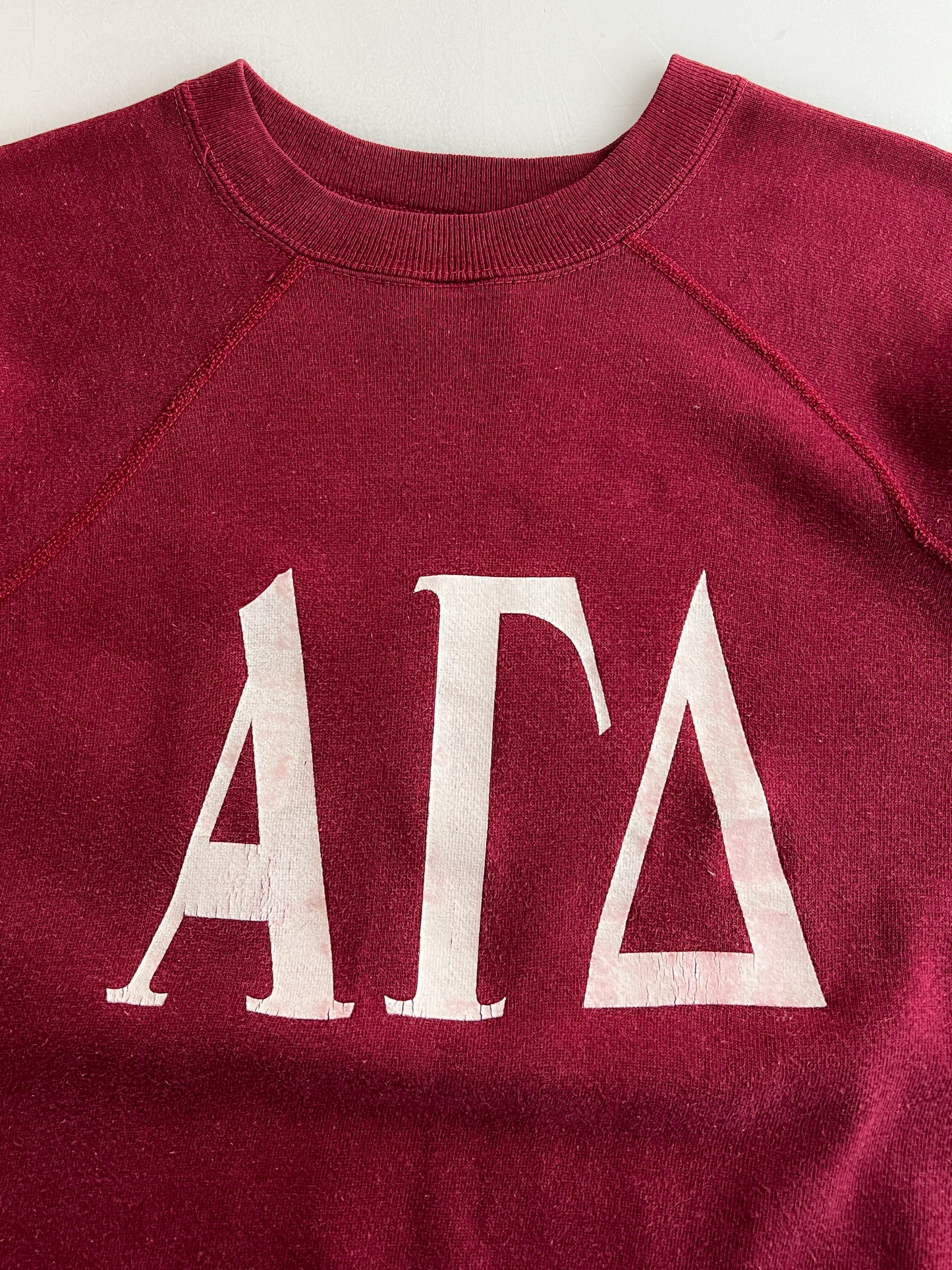 50's/60's Faded Sorority Short Sleeve Sweatshirt [M/L]