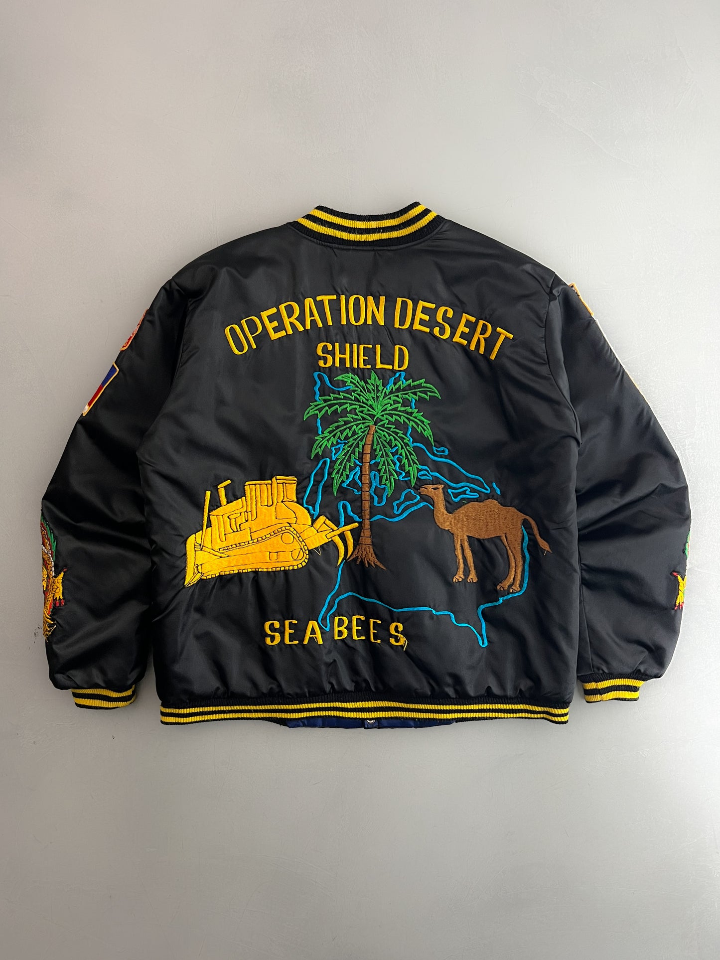 1990's Operation Desert Shield “SEABEES” Souvenir Jacket [L]
